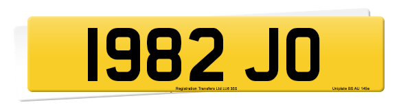 Registration number 1982 JO